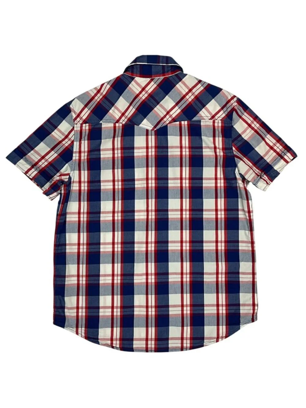 True Religion Pearl Snap Western Shirt M Red White Blue Patriotic